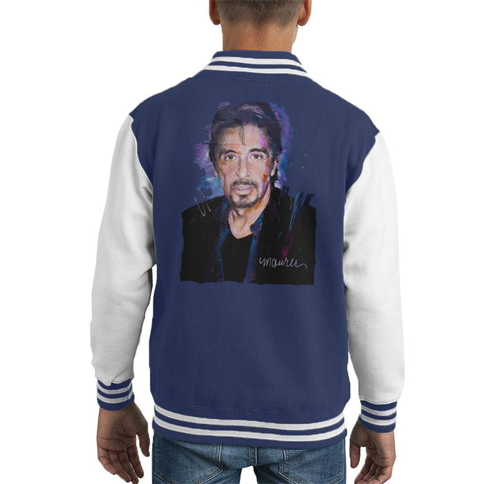 Sidney Maurer Original Portrait Of Al Pacino Goatee Kid's Varsity Jacket