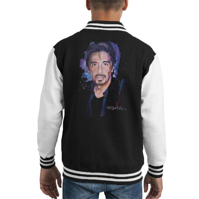 Sidney Maurer Original Portrait Of Al Pacino Goatee Kid's Varsity Jacket