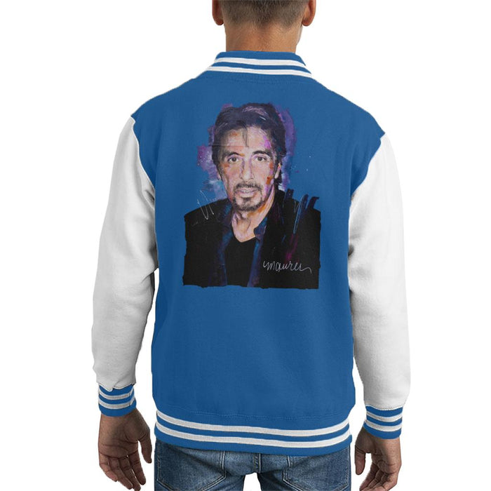 Sidney Maurer Original Portrait Of Al Pacino Goatee Kid's Varsity Jacket