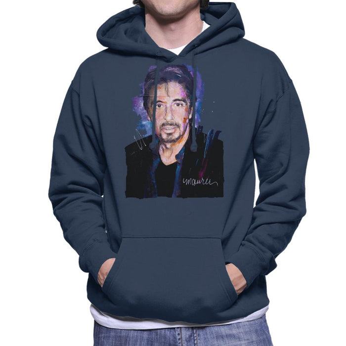 Sidney Maurer Original Portrait Of Al Pacino Goatee Men's Hooded Sweatshirt