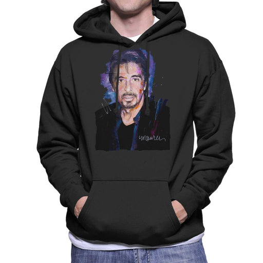 Sidney Maurer Original Portrait Of Al Pacino Goatee Men's Hooded Sweatshirt