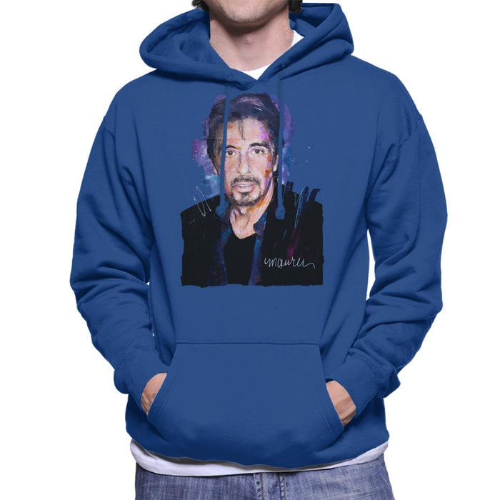 Sidney Maurer Original Portrait Of Al Pacino Goatee Men's Hooded Sweatshirt