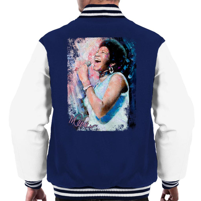 Sidney Maurer Original Portrait Of Aretha Franklin Singing Men's Varsity Jacket