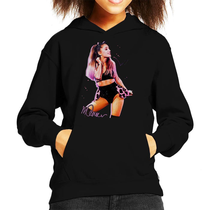 Sidney Maurer Original Portrait Of Ariana Grande Cat Ears Kid's Hooded Sweatshirt