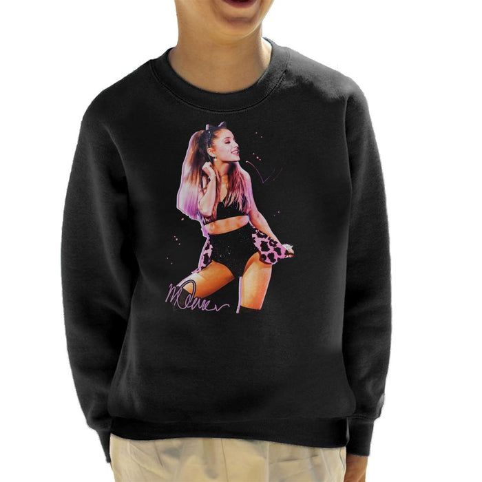 Sidney Maurer Original Portrait Of Ariana Grande Cat Ears Kid's Sweatshirt