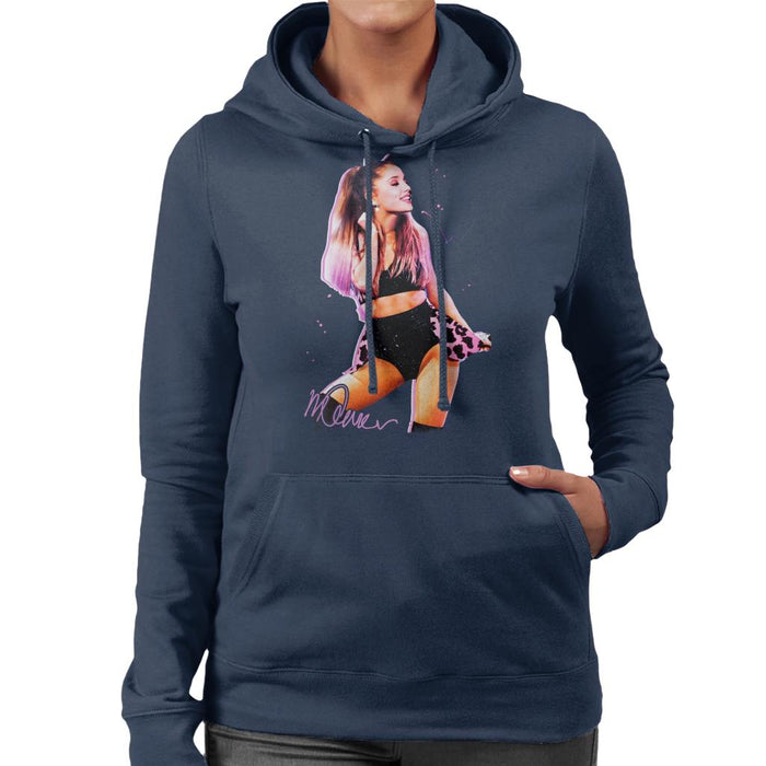 Sidney Maurer Original Portrait Of Ariana Grande Cat Ears Women's Hooded Sweatshirt