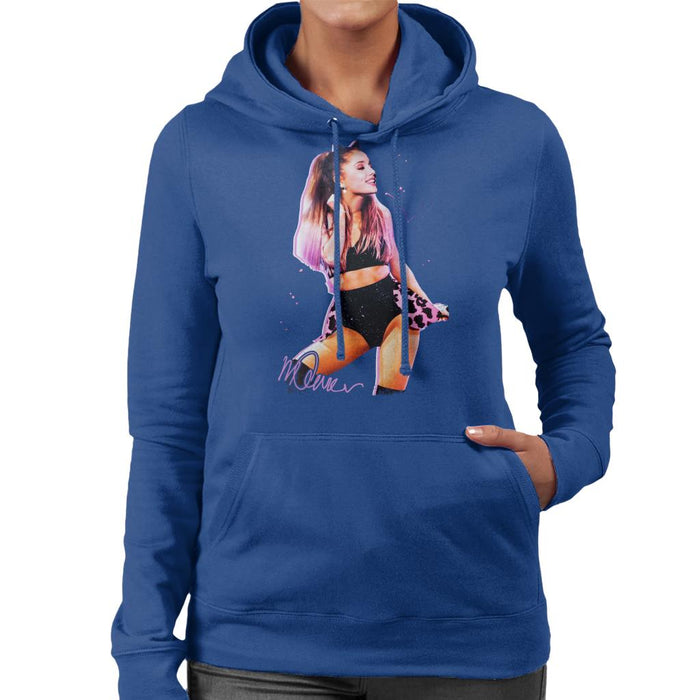 Sidney Maurer Original Portrait Of Ariana Grande Cat Ears Women's Hooded Sweatshirt