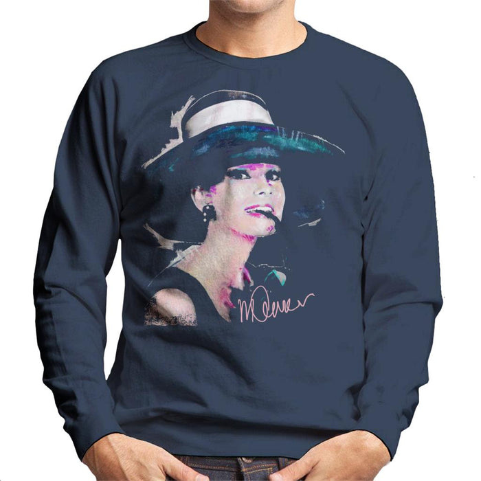 Sidney Maurer Original Portrait Of Audrey Hepburn Large Hat Men's Sweatshirt