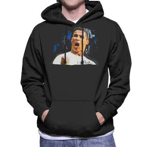 Sidney Maurer Original Portrait Of Cristiano Ronaldo Cheering Men's Hooded Sweatshirt