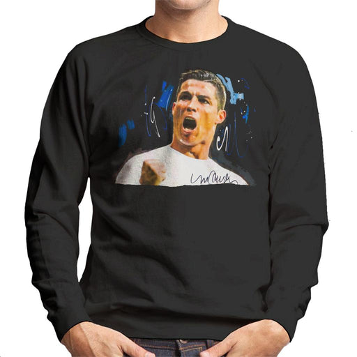 Sidney Maurer Original Portrait Of Cristiano Ronaldo Cheering Men's Sweatshirt