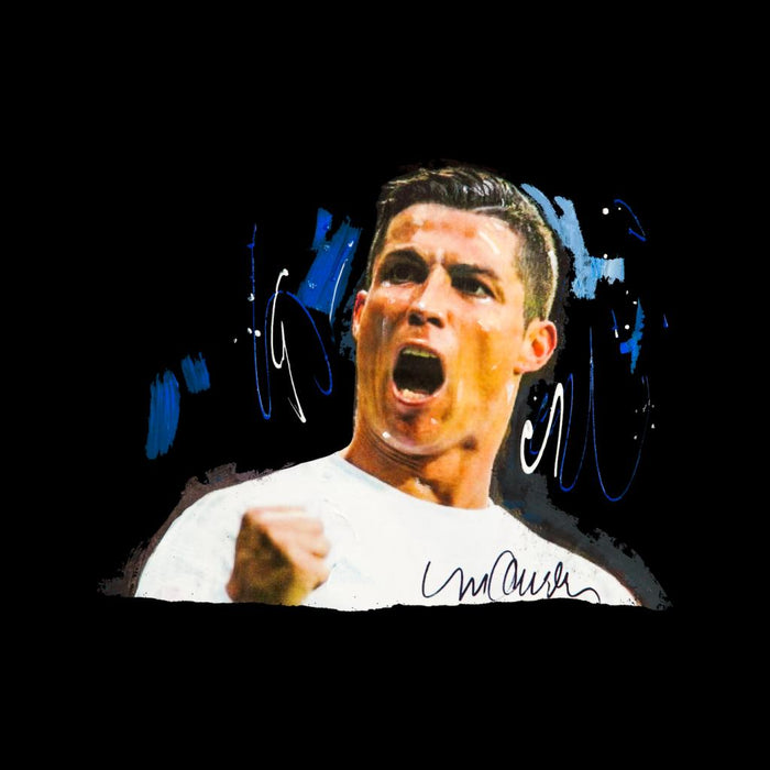 Sidney Maurer Original Portrait Of Cristiano Ronaldo Cheering Kid's T-Shirt
