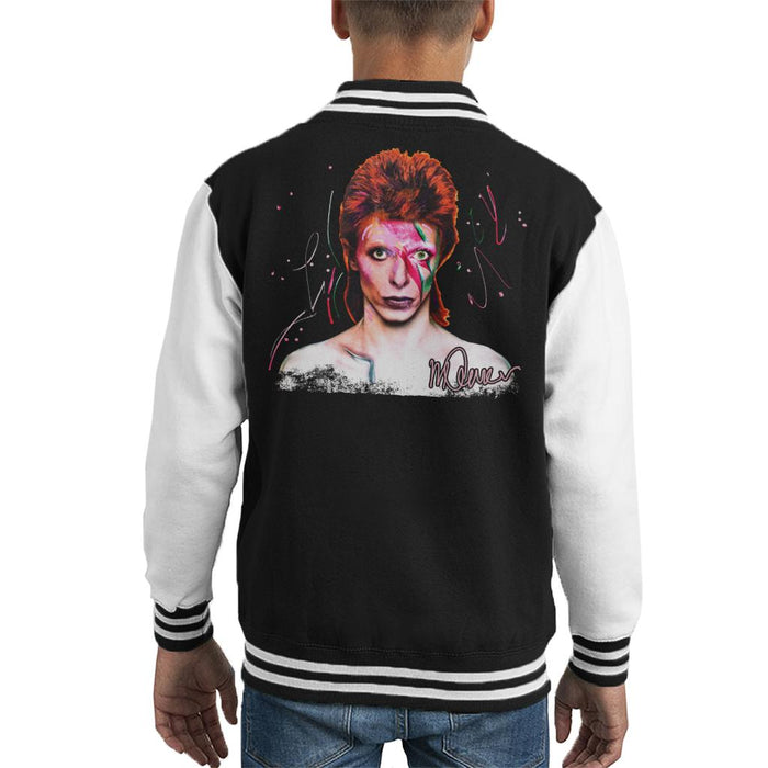 Sidney Maurer Original Portrait Of David Bowie Aladdin Sane Kid's Varsity Jacket