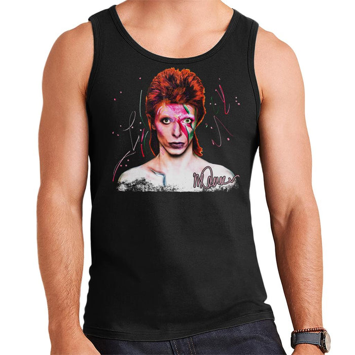 Sidney Maurer Original Portrait Of David Bowie Aladdin Sane Men's Vest