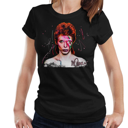 Sidney Maurer Original Portrait Of David Bowie Aladdin Sane Women's T-Shirt