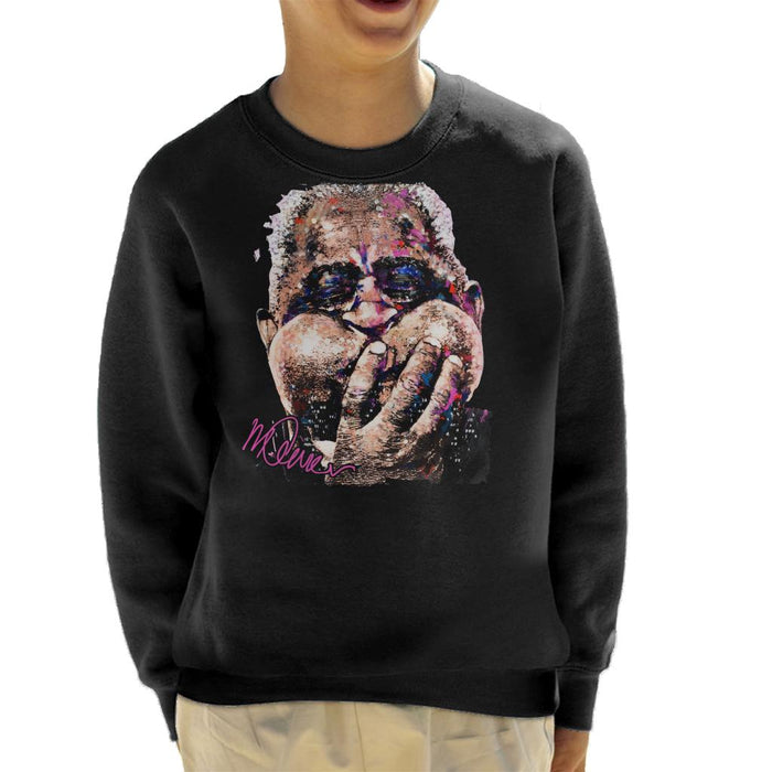 Sidney Maurer Original Portrait Of Trumpeter Dizzy Gillespie Kid's Sweatshirt