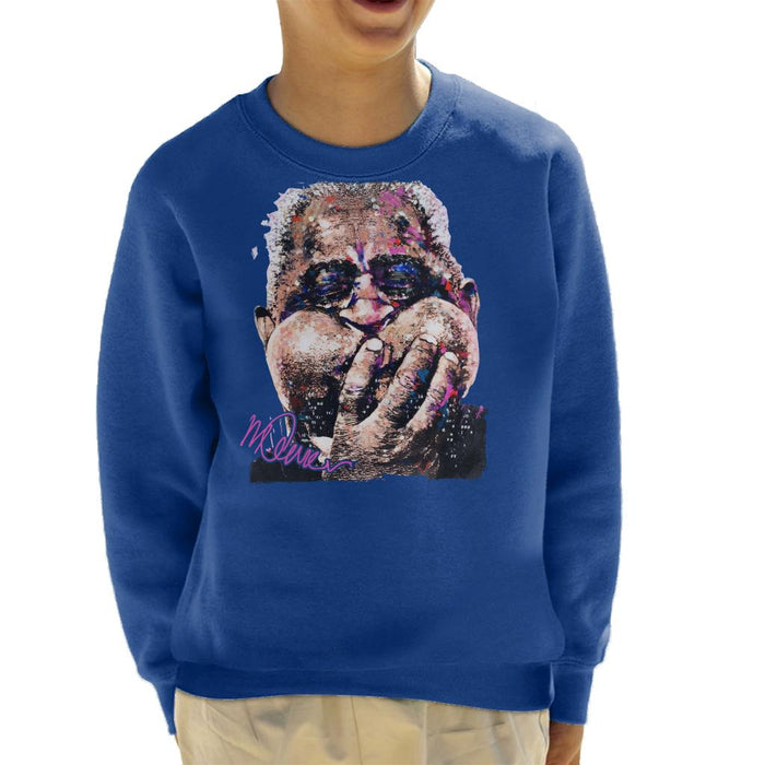 Sidney Maurer Original Portrait Of Trumpeter Dizzy Gillespie Kid's Sweatshirt