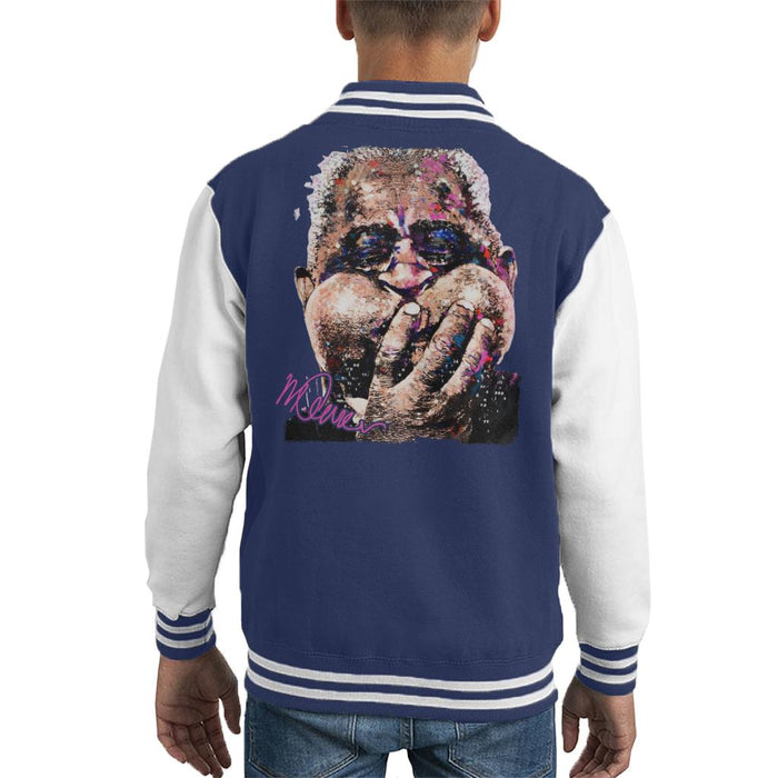 Sidney Maurer Original Portrait Of Trumpeter Dizzy Gillespie Kid's Varsity Jacket