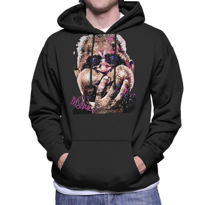 Sidney Maurer Original Portrait Of Trumpeter Dizzy Gillespie Men's Hooded Sweatshirt