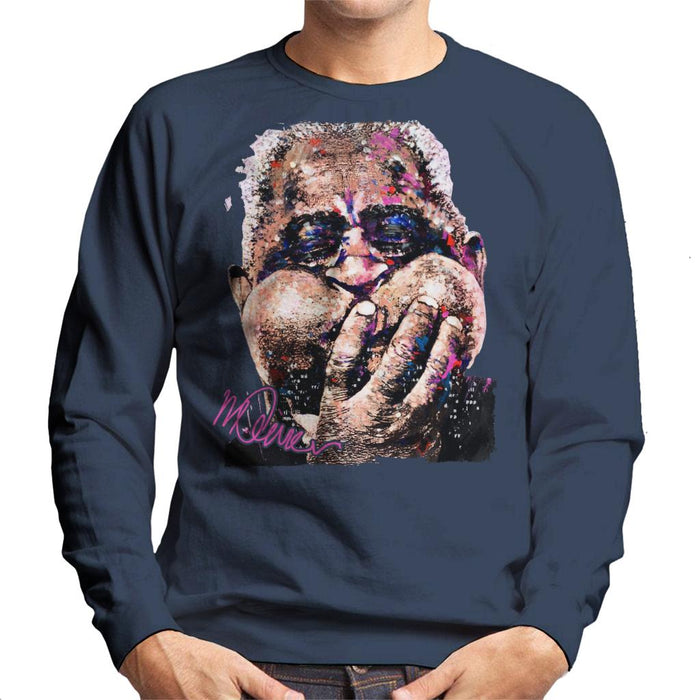 Sidney Maurer Original Portrait Of Trumpeter Dizzy Gillespie Men's Sweatshirt