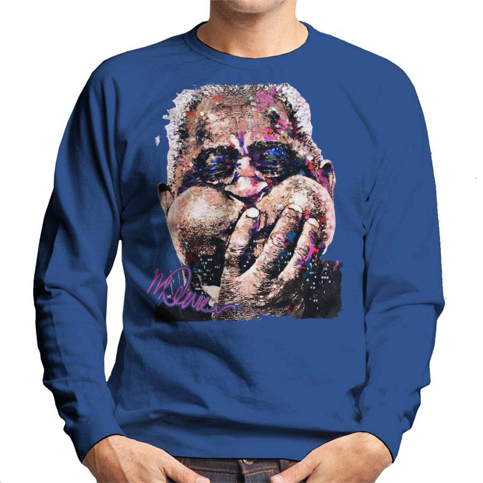 Sidney Maurer Original Portrait Of Trumpeter Dizzy Gillespie Men's Sweatshirt