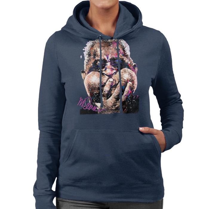 Sidney Maurer Original Portrait Of Trumpeter Dizzy Gillespie Women's Hooded Sweatshirt