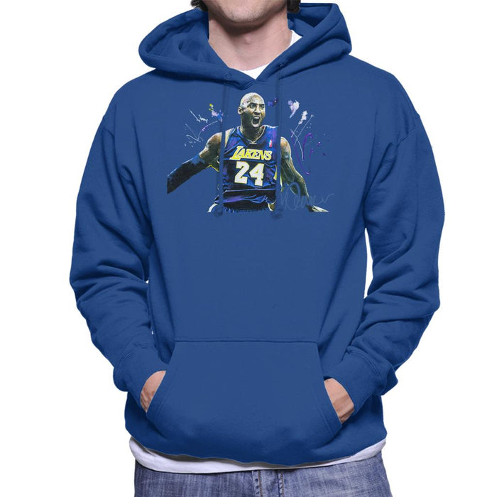 Sidney Maurer Original Portrait Of Kobe Bryant Lakers Jersey Men's Hooded Sweatshirt