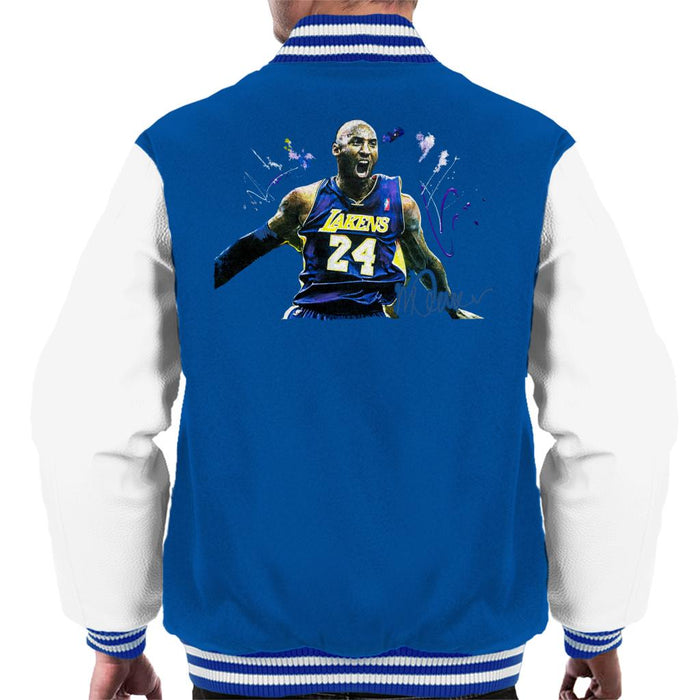 Sidney Maurer Original Portrait Of Kobe Bryant Lakers Jersey Men's Varsity Jacket