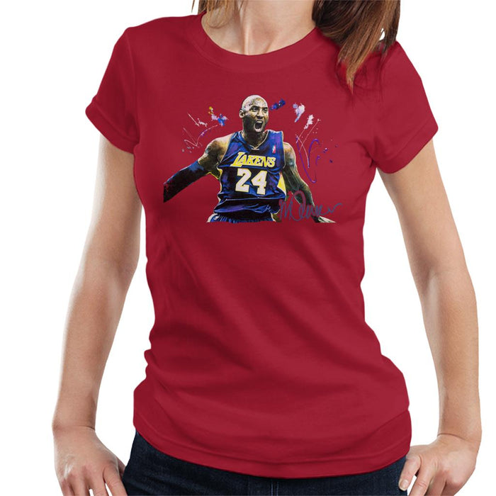 Sidney Maurer Original Portrait Of Kobe Bryant Lakers Jersey Women's T-Shirt