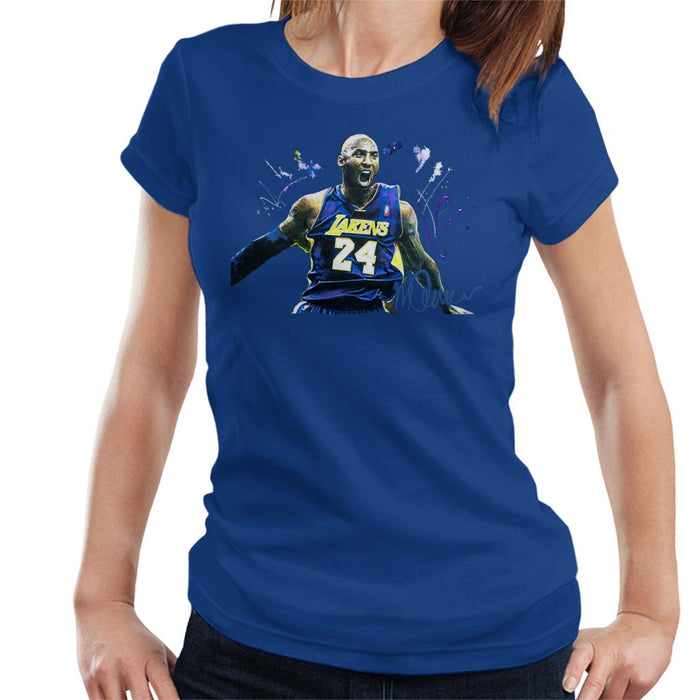 Sidney Maurer Original Portrait Of Kobe Bryant Lakers Jersey Women's T-Shirt