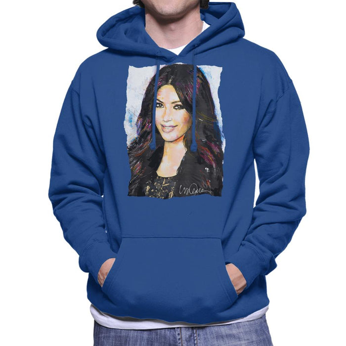 Sidney Maurer Original Portrait Of Kim Kardashian Smiling Men's Hooded Sweatshirt