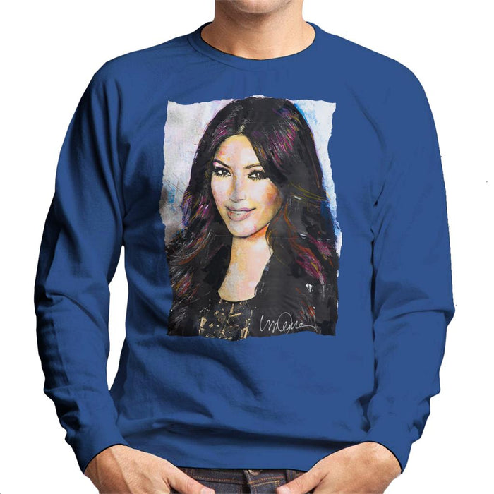Sidney Maurer Original Portrait Of Kim Kardashian Smiling Men's Sweatshirt