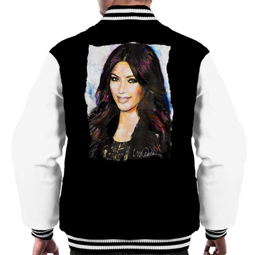 Sidney Maurer Original Portrait Of Kim Kardashian Smiling Men's Varsity Jacket