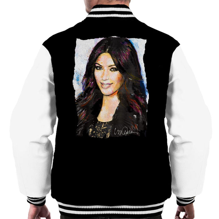 Sidney Maurer Original Portrait Of Kim Kardashian Smiling Men's Varsity Jacket
