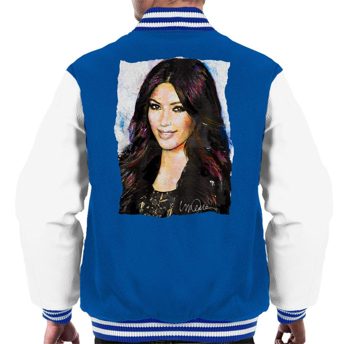 Sidney Maurer Original Portrait Of Kim Kardashian Smiling Men's Varsity Jacket