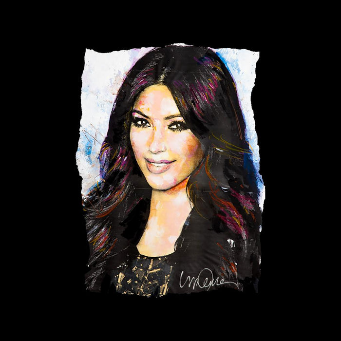 Sidney Maurer Original Portrait Of Kim Kardashian Smiling Men's Sweatshirt