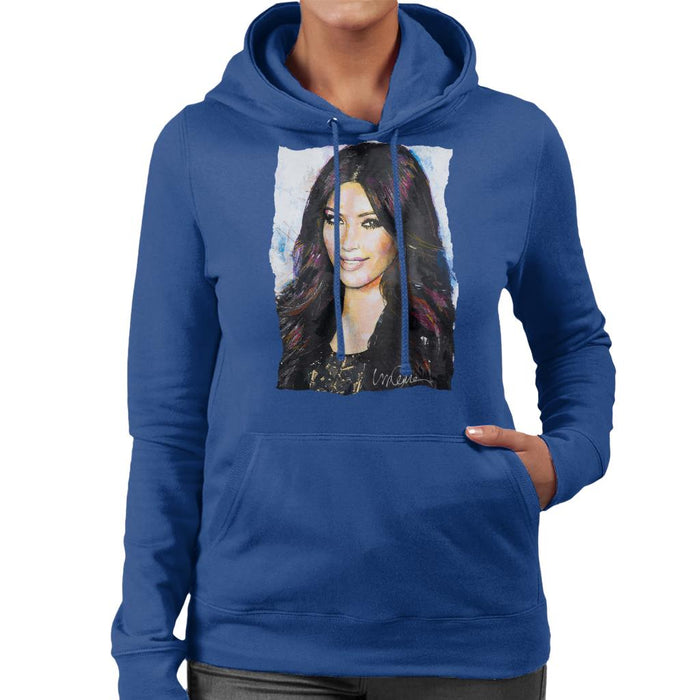 Sidney Maurer Original Portrait Of Kim Kardashian Smiling Women's Hooded Sweatshirt