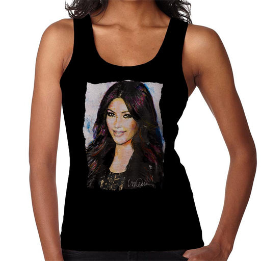Sidney Maurer Original Portrait Of Kim Kardashian Smiling Women's Vest