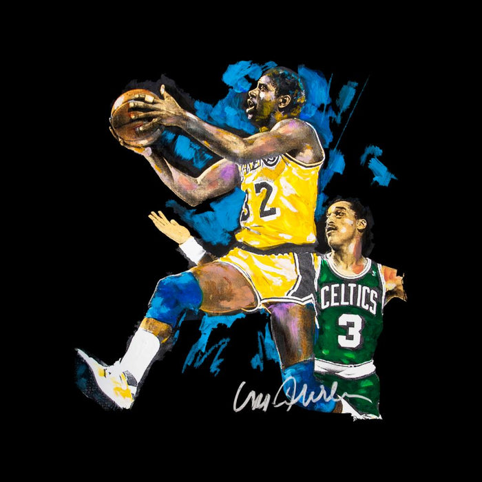 Sidney Maurer Original Portrait Of Magic Johnson Lakers Vs Celtics Kid's Varsity Jacket