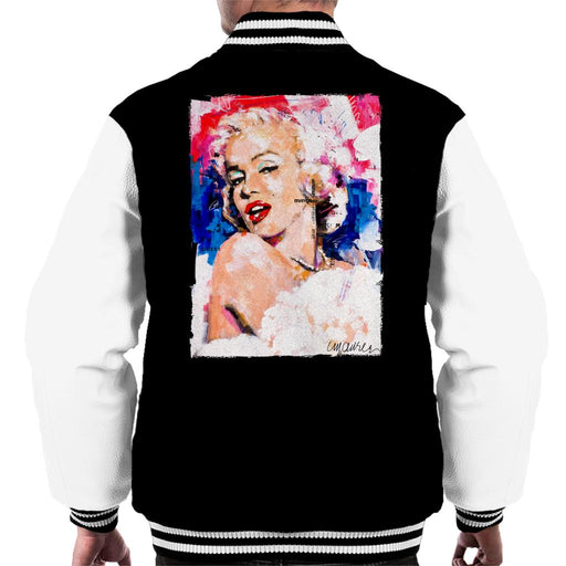 Sidney Maurer Original Portrait Of Marilyn Monroe Pearl Necklace Men's Varsity Jacket