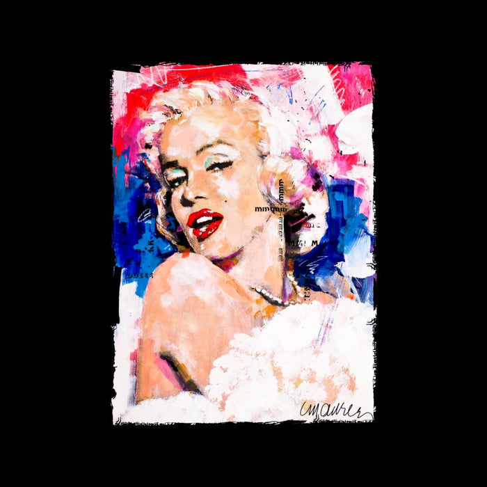Sidney Maurer Original Portrait Of Marilyn Monroe Pearl Necklace Women's Vest