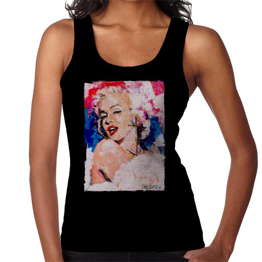 Sidney Maurer Original Portrait Of Marilyn Monroe Pearl Necklace Women's Vest