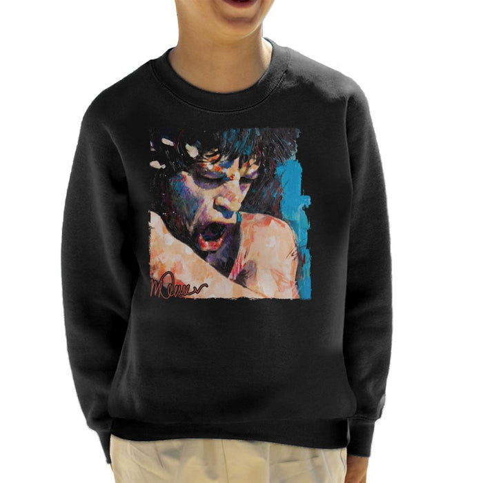 Sidney Maurer Original Portrait Of Mick Jagger Shouting Kid's Sweatshirt