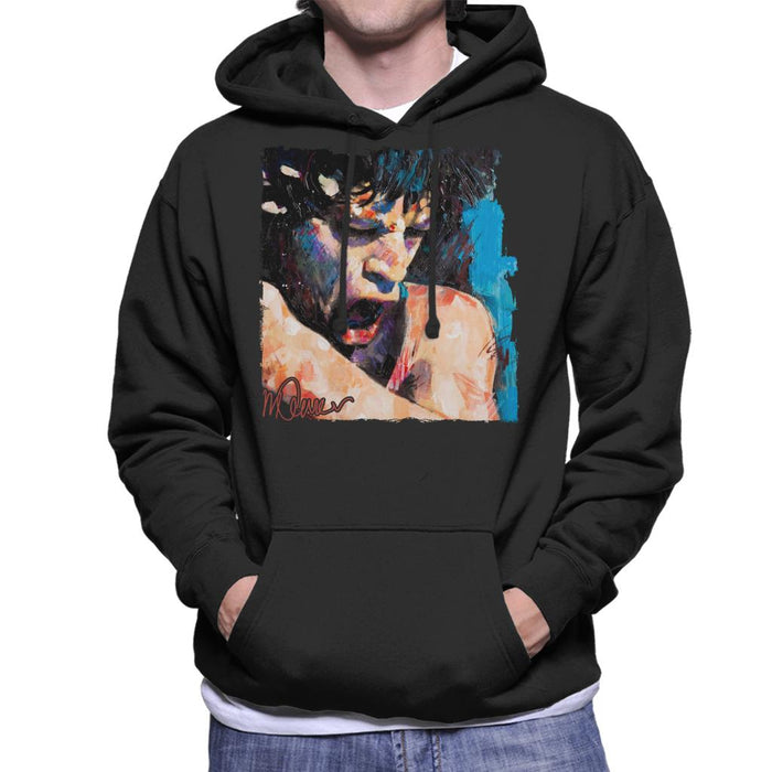 Sidney Maurer Original Portrait Of Mick Jagger Shouting Men's Hooded Sweatshirt