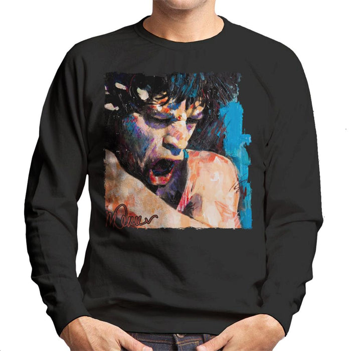 Sidney Maurer Original Portrait Of Mick Jagger Shouting Men's Sweatshirt