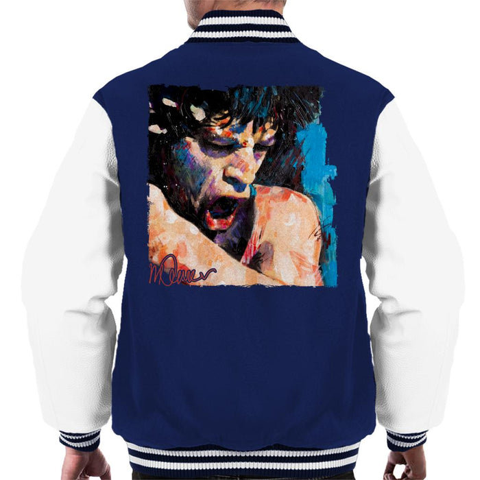 Sidney Maurer Original Portrait Of Mick Jagger Shouting Men's Varsity Jacket