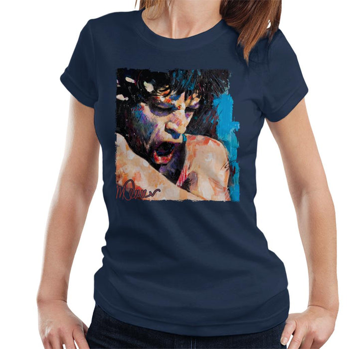 Sidney Maurer Original Portrait Of Mick Jagger Shouting Women's T-Shirt