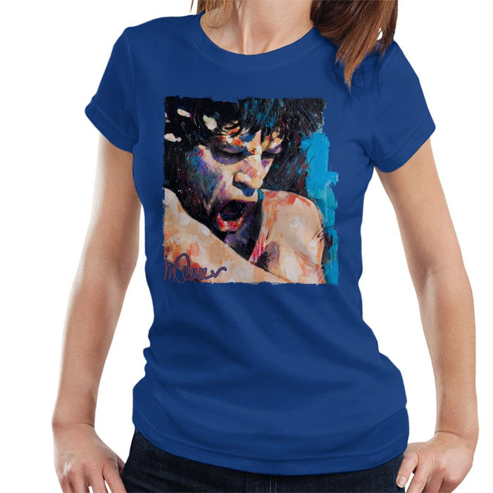 Sidney Maurer Original Portrait Of Mick Jagger Shouting Women's T-Shirt
