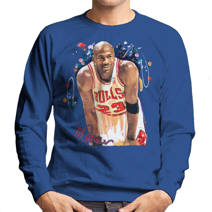 Sidney Maurer Original Portrait Of Michael Jordan Chicago Bulls Arm Band Men's Sweatshirt