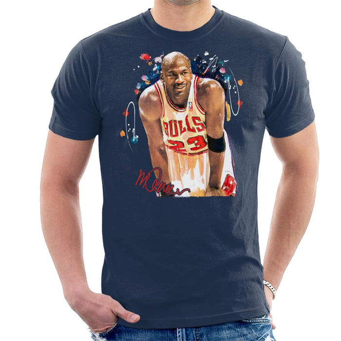 Sidney Maurer Original Portrait Of Michael Jordan Chicago Bulls Arm Band Men's T-Shirt