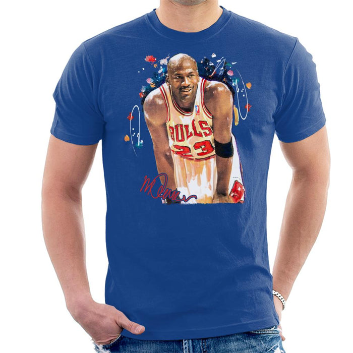 Sidney Maurer Original Portrait Of Michael Jordan Chicago Bulls Arm Band Men's T-Shirt